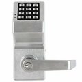 Alarm Lock Weather Resistant Trilogy Electronic Digital Lever Lock Satin Chrome Finish DL2700WP26D